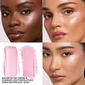 Patrick Ta Major Glow Creme & Powder Light Reflecting Translucent Highlighter Duo : Baby
