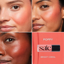Load image into Gallery viewer, Saie Beauty Dew Liquid Cheek Blush : Poppy