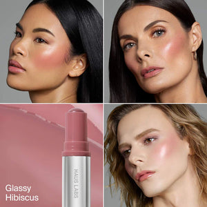 HAUS Labs Color Fuse Glassy Blush Balm Stick : Glassy Hibiscus