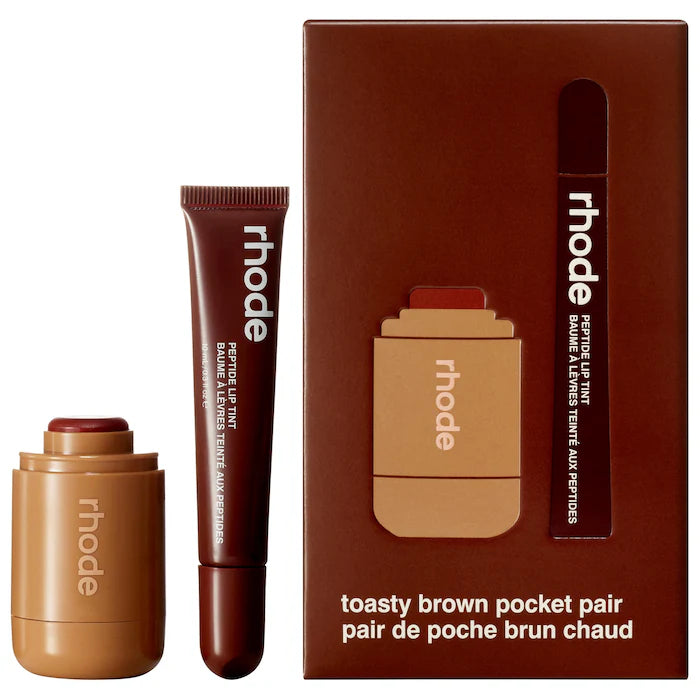 Rhode Skin Pocket Pair Limited Edition Lip + Cheek Set : Toasted Teddy/Espresso