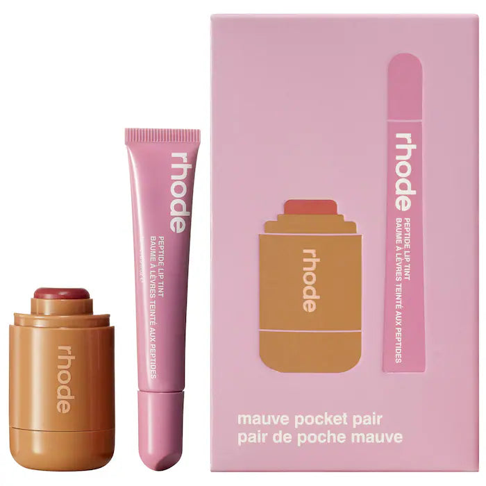 Rhode Skin Pocket Pair Limited Edition Lip + Cheek Set : Sleepy Girl/Pretzel
