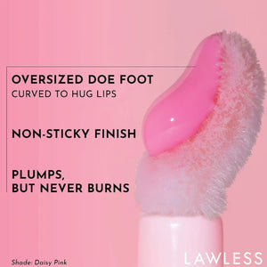 Lawless Beauty Forget The Filler Lip Plumper Line Smoothing Gloss : Daisy Pink