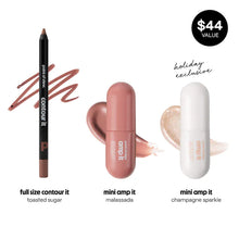 Load image into Gallery viewer, POV Beauty amp (k)it edit lip trio makeup gift set : Champagne