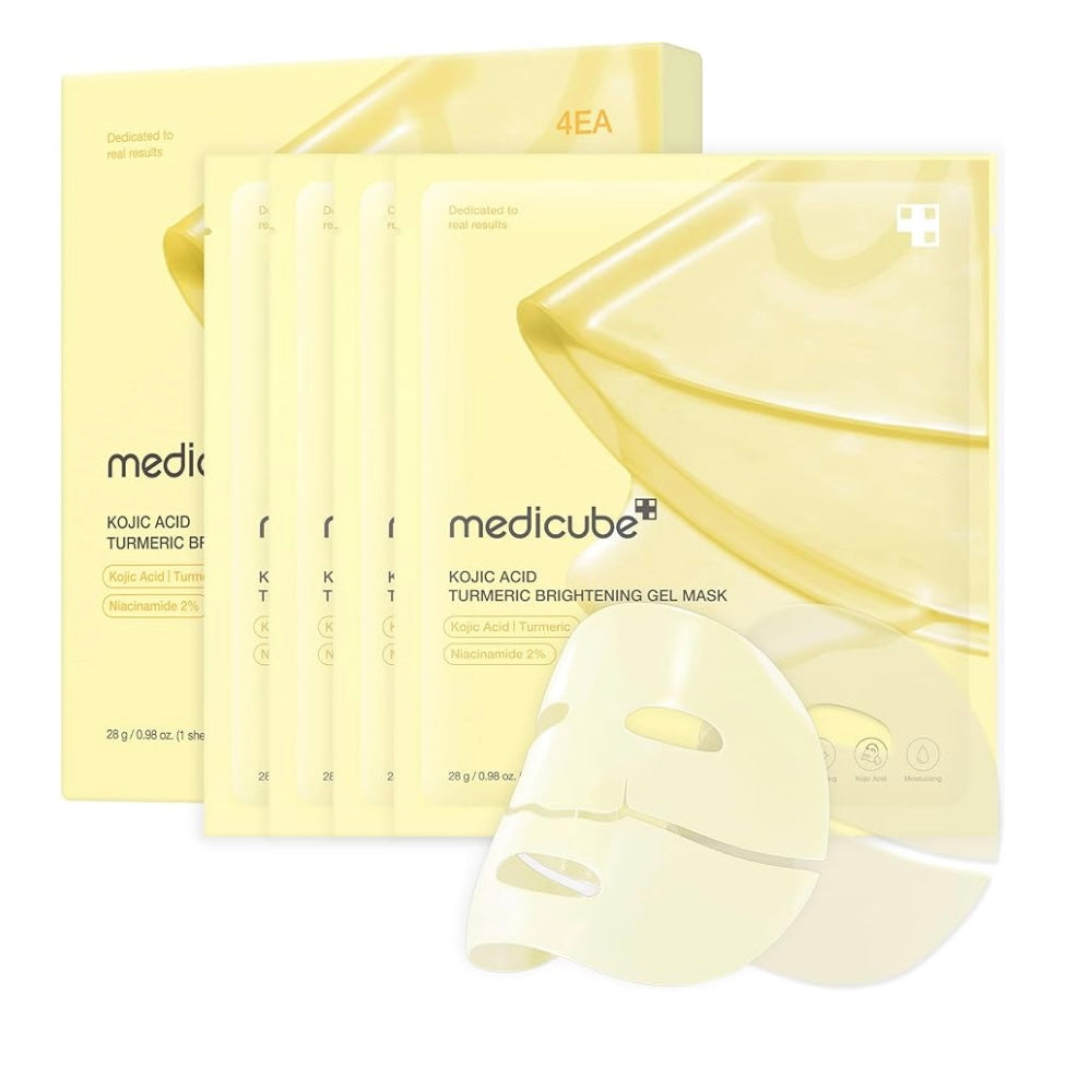 Medicube Skincare : Kojic Acid Turmeric Gold Jelly Mask 4pc Set