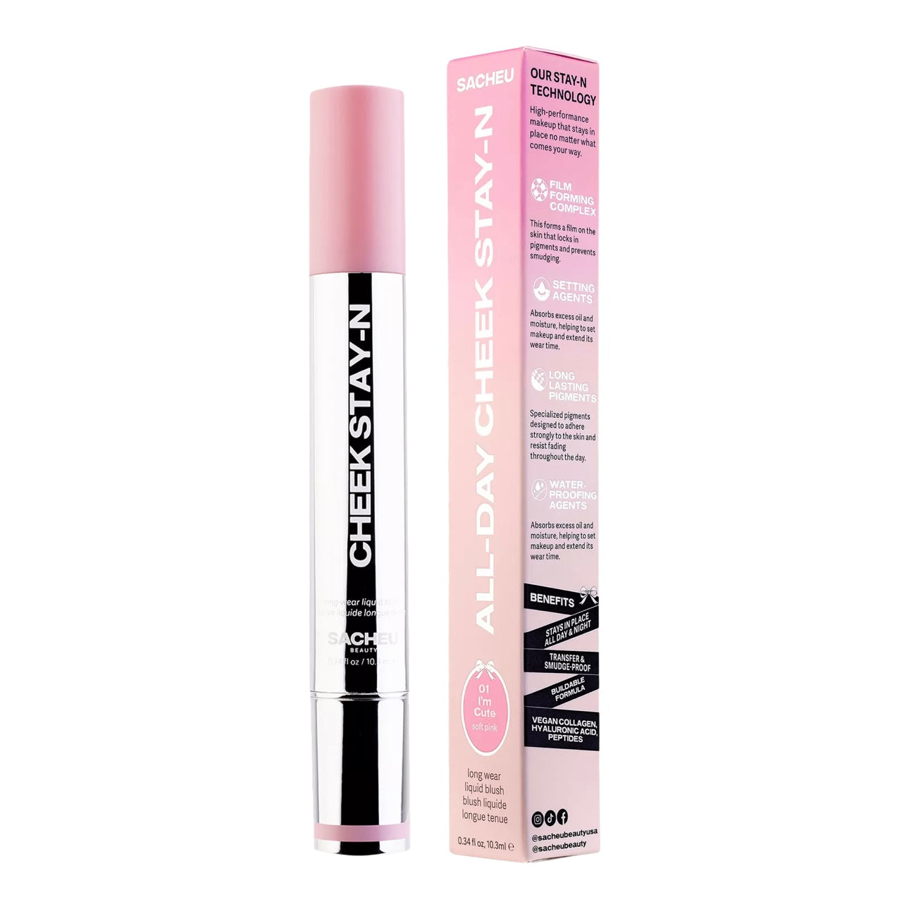 Sacheu Beauty Cheek Stay-N All Day Liquid Blush : I’m Cute