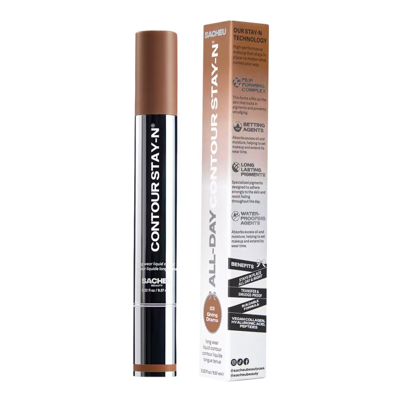 Sacheu Beauty Stay-N All Day Liquid Contour : Giving Drama