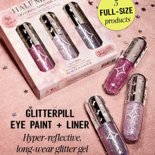 Load image into Gallery viewer, Half Magic Beauty : Discoball Darlings Glitterpill Paint+Liner Trio