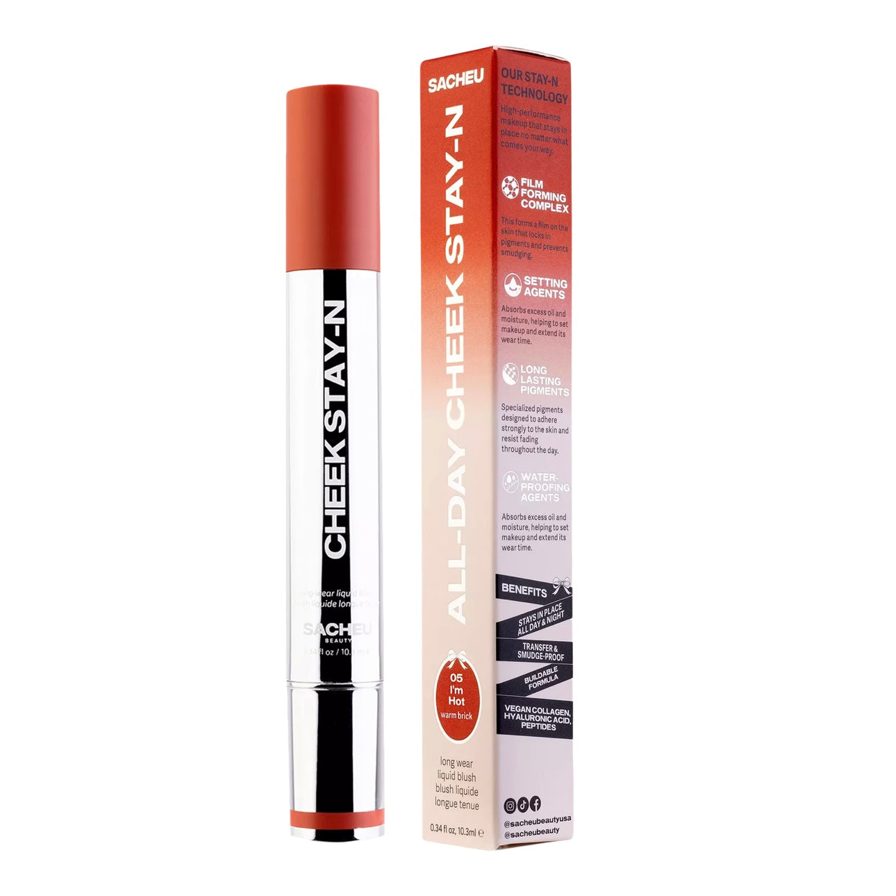 Sacheu Beauty Cheek Stay-N All Day Liquid Blush : I’m Hot