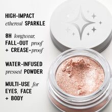 Load image into Gallery viewer, Half Magic Beauty Glitter Puck Pressed Fairy Dust Eyes+Face+Body : Glimmer Pop