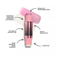 Load image into Gallery viewer, DIBS Beauty GlowTour Duo pH Blush + Contour Stick : Aura