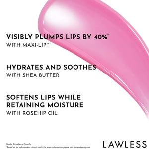 Lawless Beauty Forget The Filler Lip Plumper Line Smoothing Gloss : Strawberry Popsicle