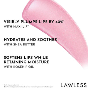 Lawless Beauty Forget The Filler Lip Plumper Line Smoothing Gloss : Strawberry Shortcake