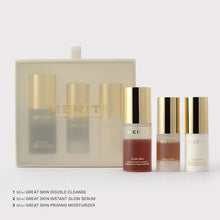 Load image into Gallery viewer, MERIT Beauty : Mini Great Skin Skincare Essentials Gift Set