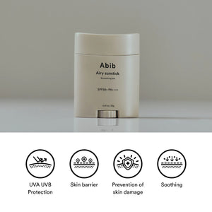 Abib Skincare : Airy Sunstick Smoothing Bar SPF50+ PA++++