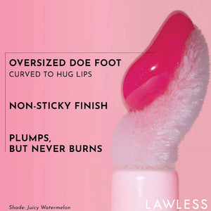 Lawless Beauty Forget The Filler Lip Plumper Line Smoothing Gloss : Juicy Watermelon