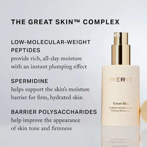 MERIT Beauty : Great Skin Priming And Firming Moisturizer With Peptides And Hyaluronic Acid 50ml