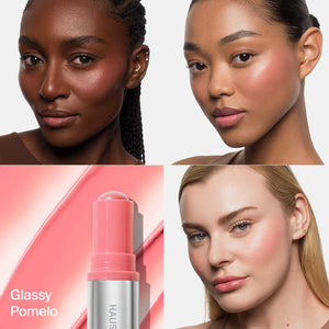 HAUS Labs Color Fuse Glassy Blush Balm Stick : Glassy Pomelo