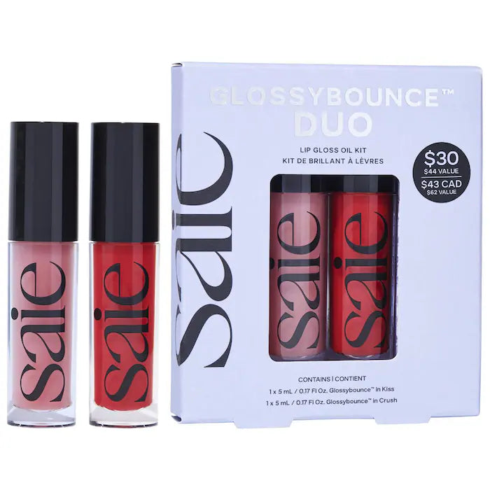 Saie Beauty : Glossybounce Lip Gloss Oil Duo 2x5ml