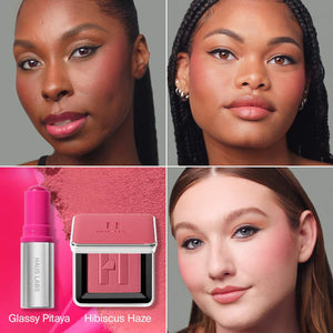 HAUS Labs Beauty : Color Fuse Glassy Blush Balm Stick + Powder Blush Set