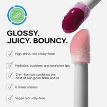 Load image into Gallery viewer, Saie Beauty Glossybounce™ High-Shine Hydrating Lip Gloss Oil : Kiss