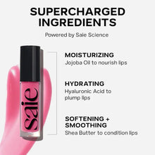 Load image into Gallery viewer, Saie Beauty Glossybounce™ High-Shine Hydrating Lip Gloss Oil : Push