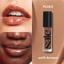 Load image into Gallery viewer, Saie Beauty Glossybounce™ High-Shine Hydrating Lip Gloss Oil : Push