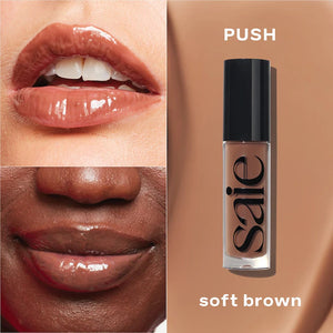 Saie Beauty Glossybounce™ High-Shine Hydrating Lip Gloss Oil : Push
