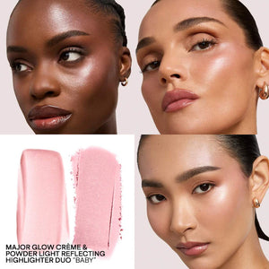 Patrick Ta Major Glow Crème & Powder Light Reflecting Translucent Highlighter Duo : Baby