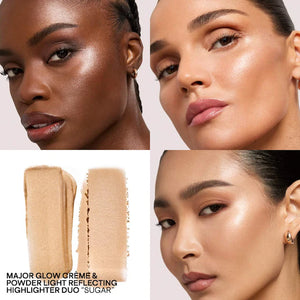 Patrick Ta Major Glow Crème & Powder Light Reflecting Translucent Highlighter Duo : Sugar