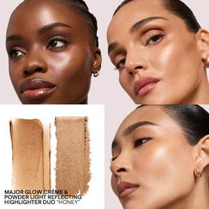 Patrick Ta Major Glow Crème & Powder Light Reflecting Translucent Highlighter Duo : Honey