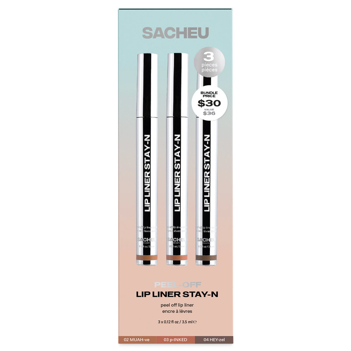 Sacheu Beauty Lip Liner Stay-N : Bestseller Bundle